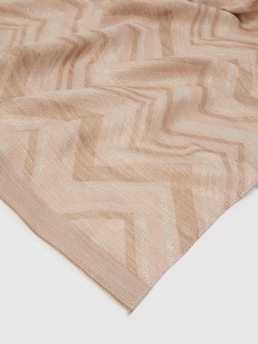Stole in cotton blend zig zag lamé - 2