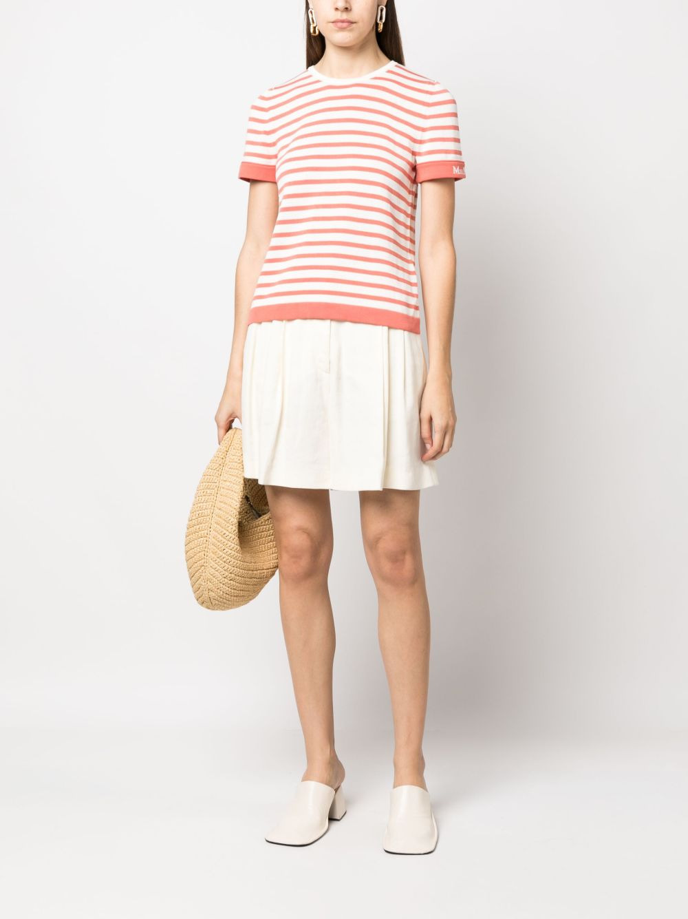 striped knitted top - 2