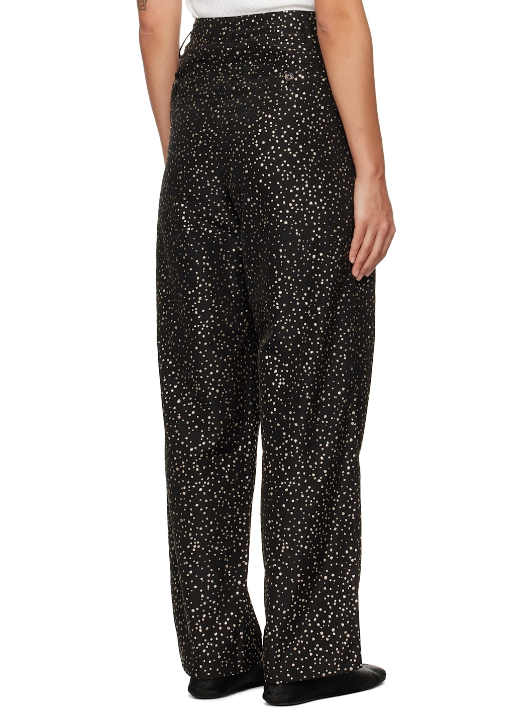 Black Glitter Murray Trousers - 3