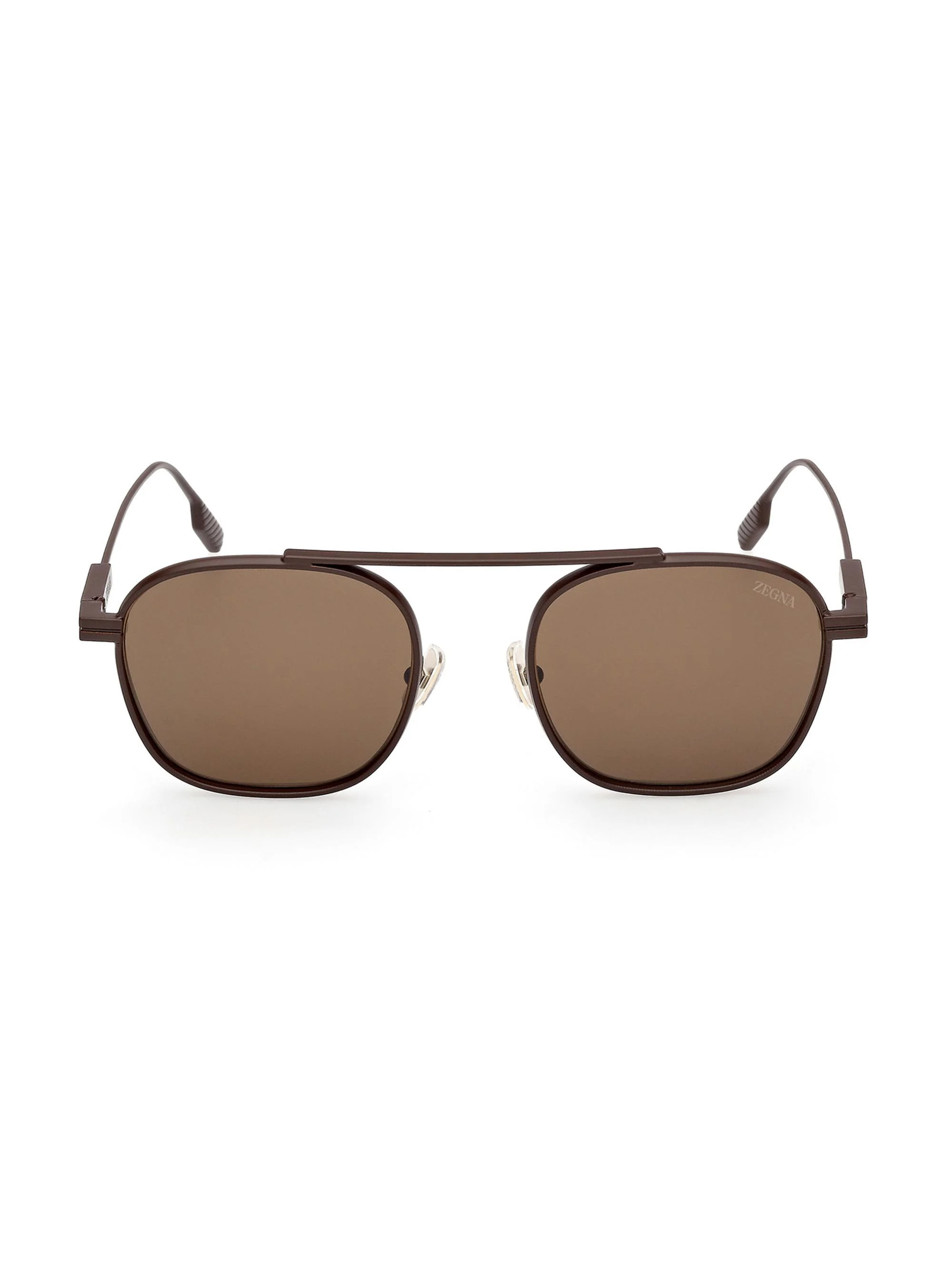Men's 53MM Round Sunglasses - Dark Brown - 1