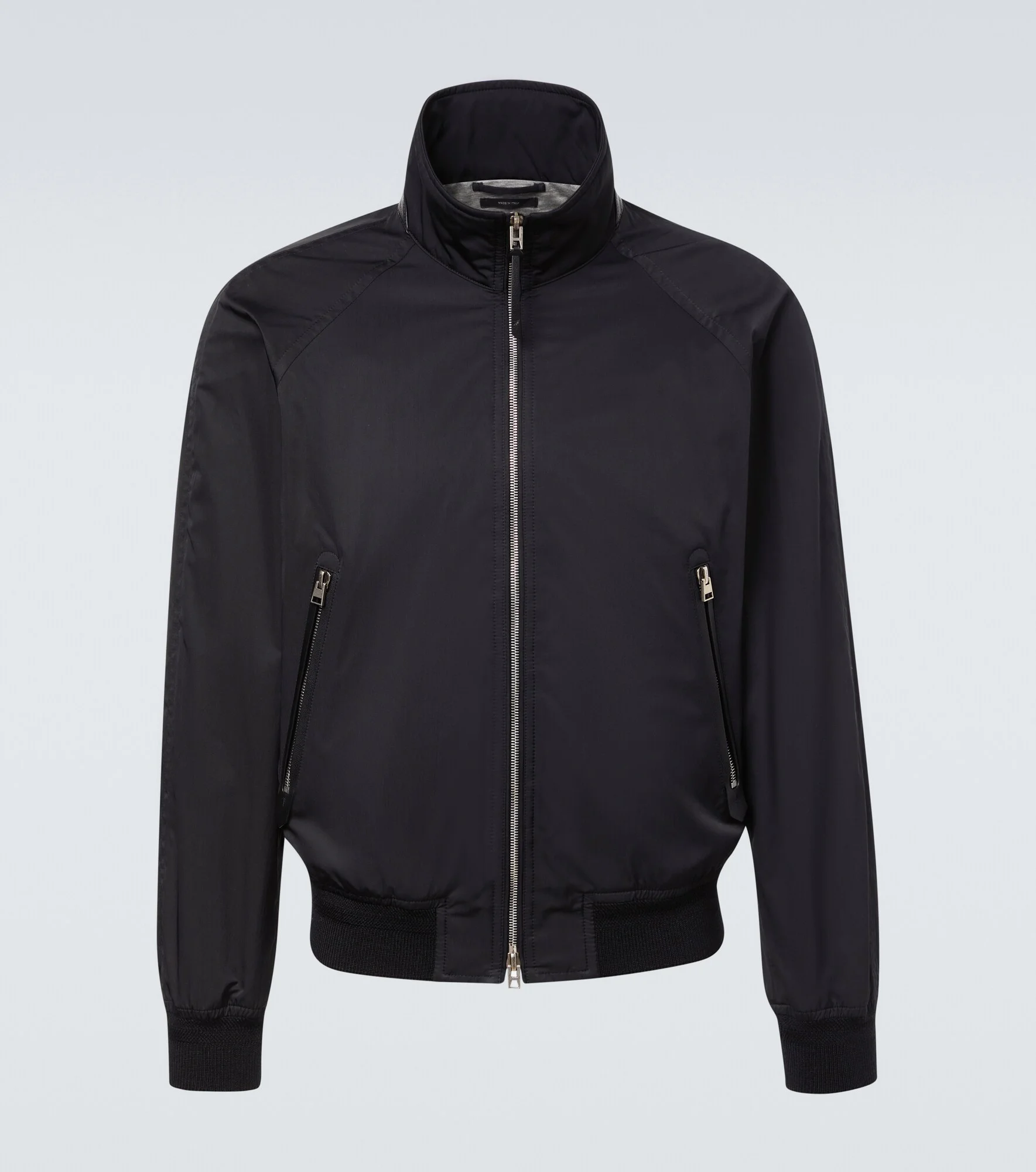 Leather-trimmed jacket - 1