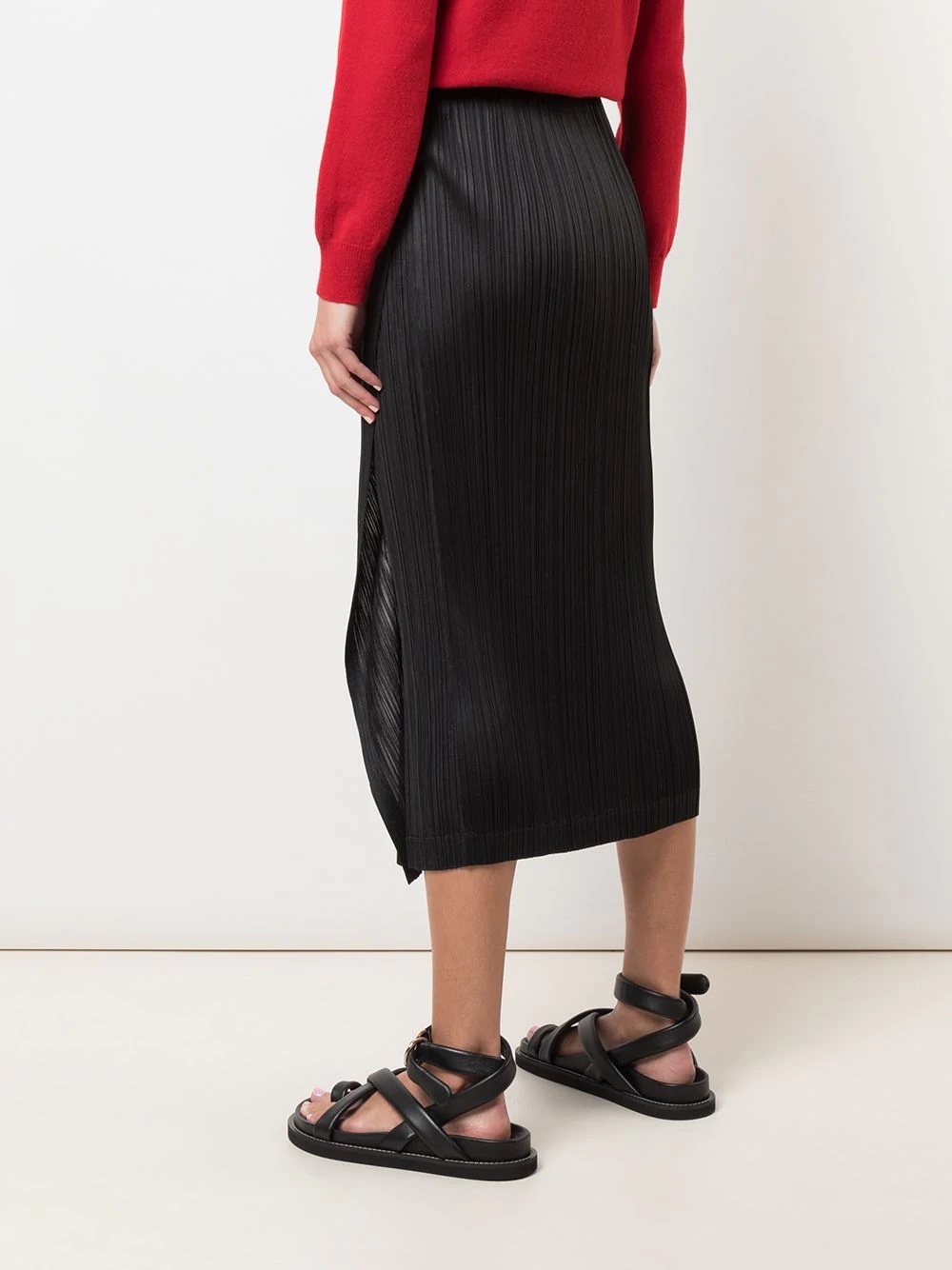 pleated midi wrap skirt - 4