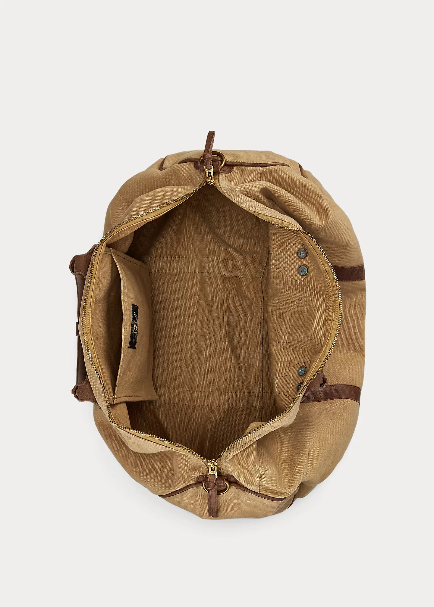 Leather-Trim Canvas Duffel - 4