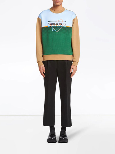 Prada logo print sweatshirt outlook