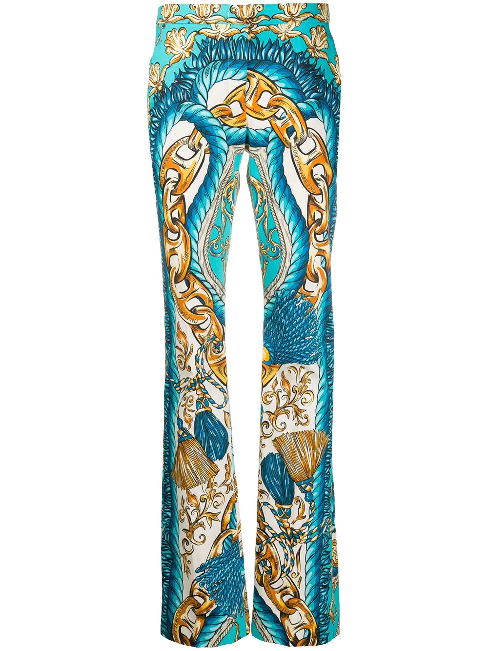 baroque-print trousers - 1