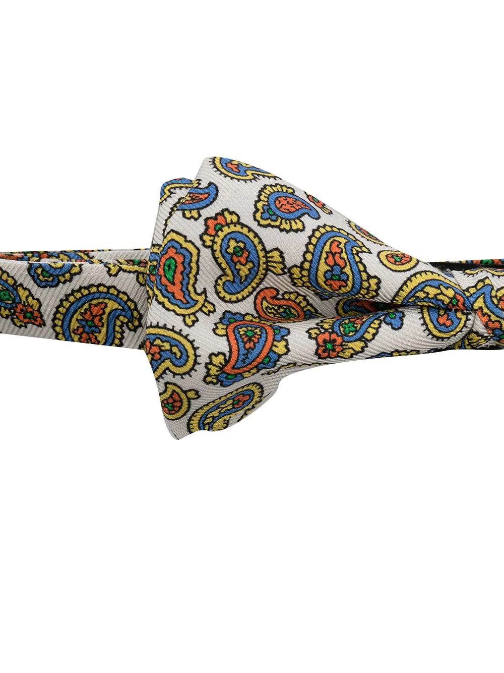 paisley-print silk bow tie - 2