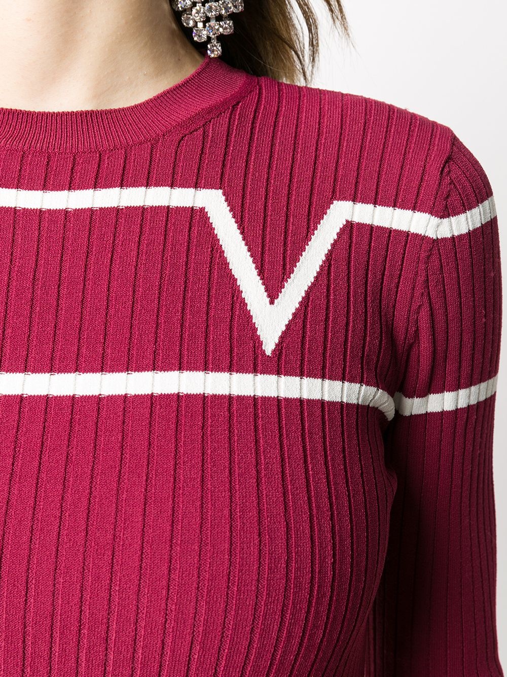 logo jacquard crewneck jumper - 5