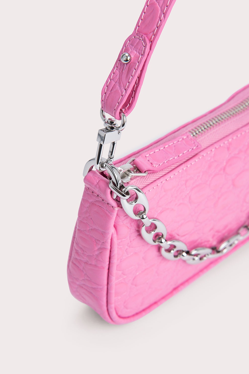 Mini Rachel Lipstick Circular Croco Embossed Leather - 4