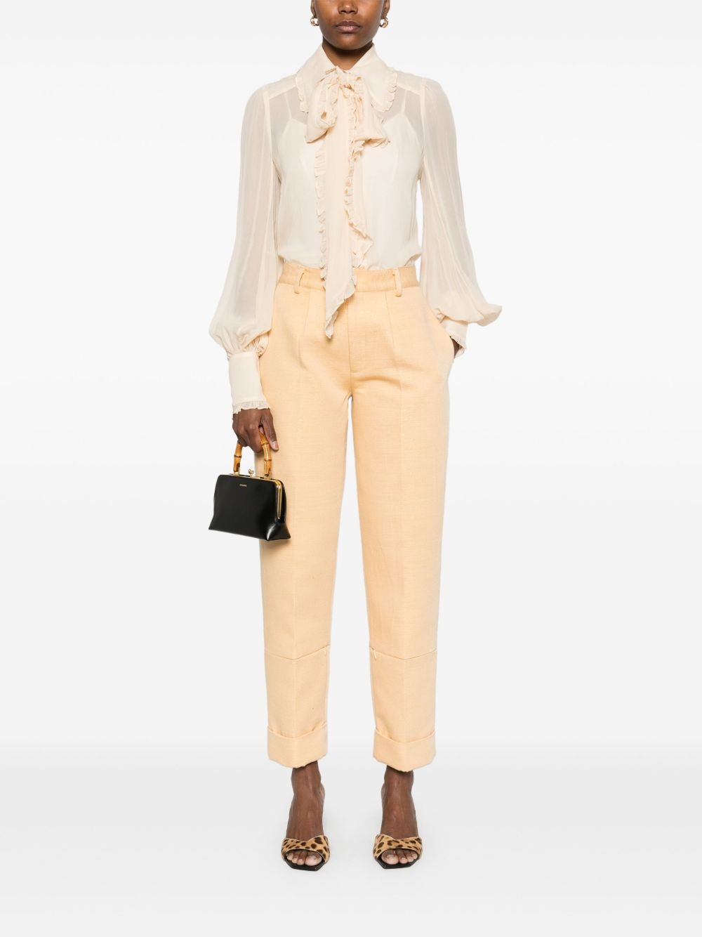 georgette bow shirt - 2