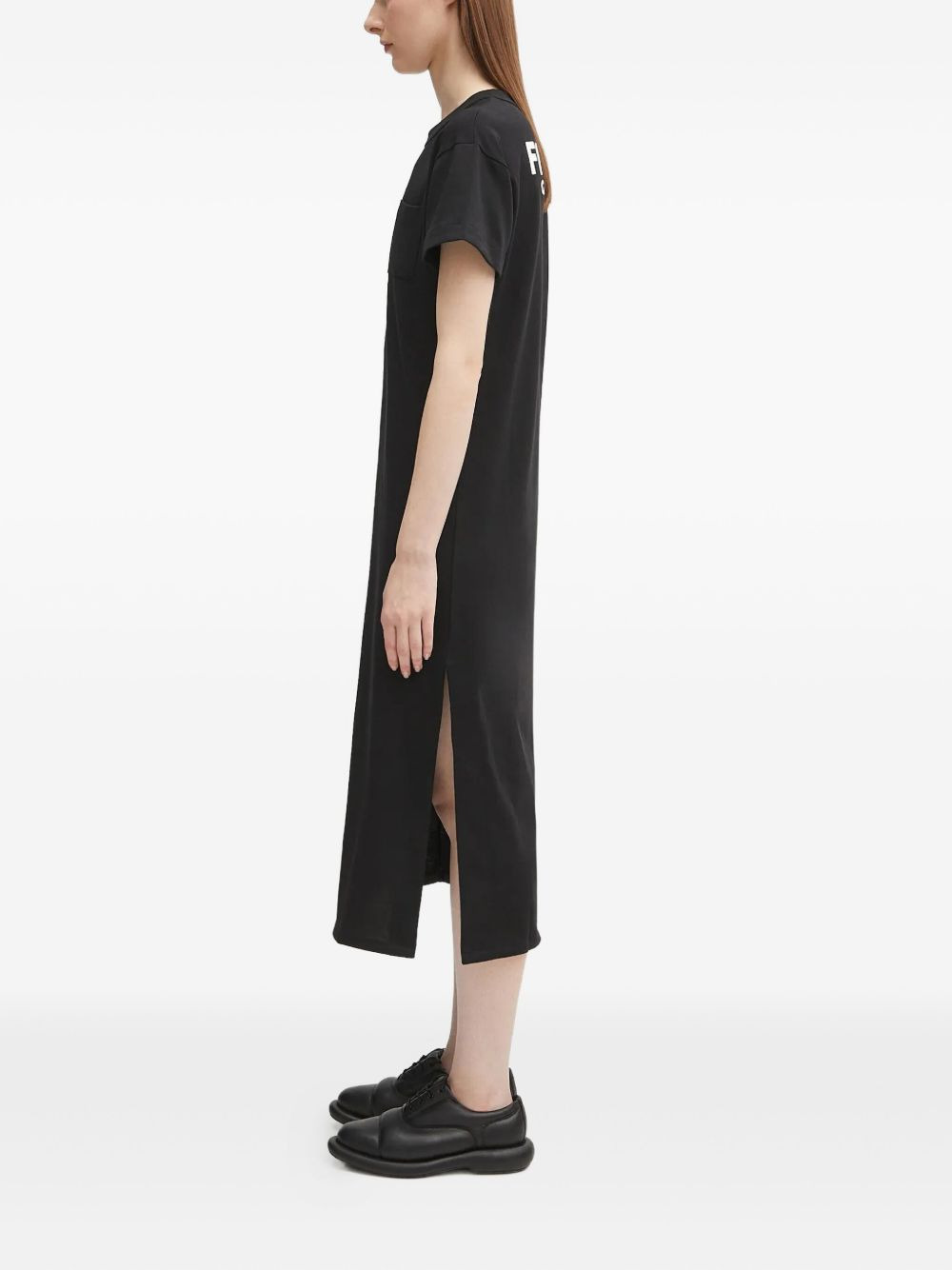 pocket-detail T-shirt midi dress - 3
