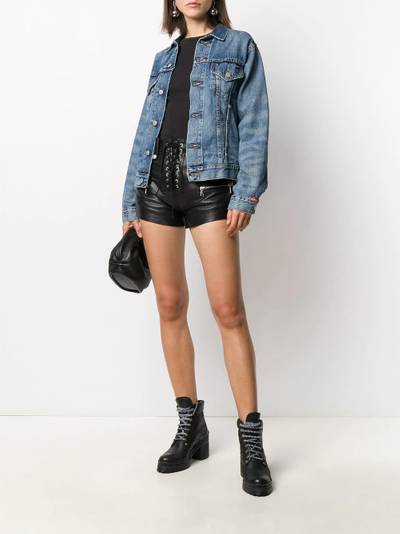 Unravel lace-up zip-detail shorts outlook