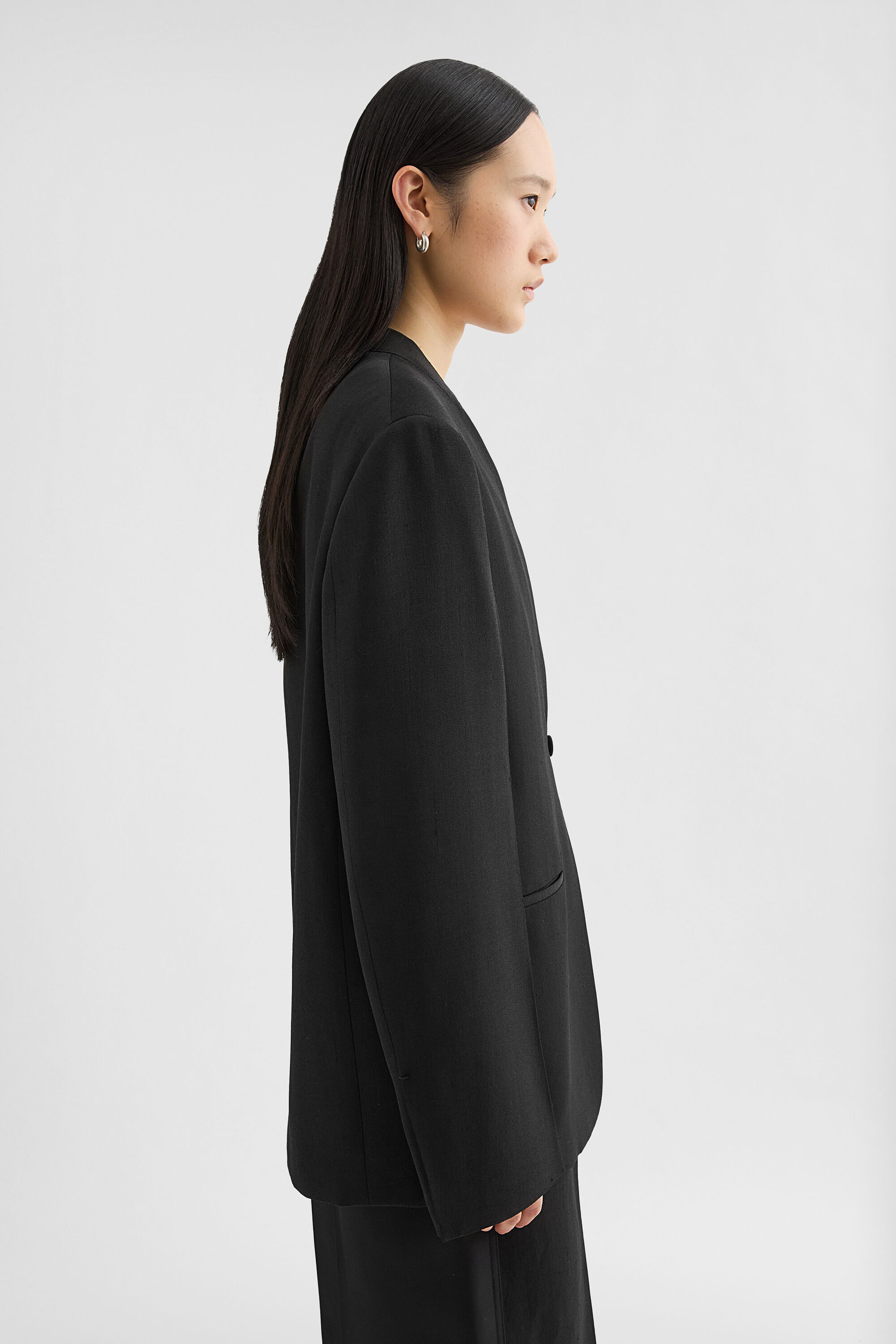 Silk Blend Tailored Jacket - 3