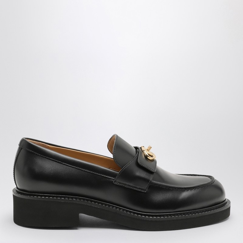 VLogo Locker black calfskin loafer - 1