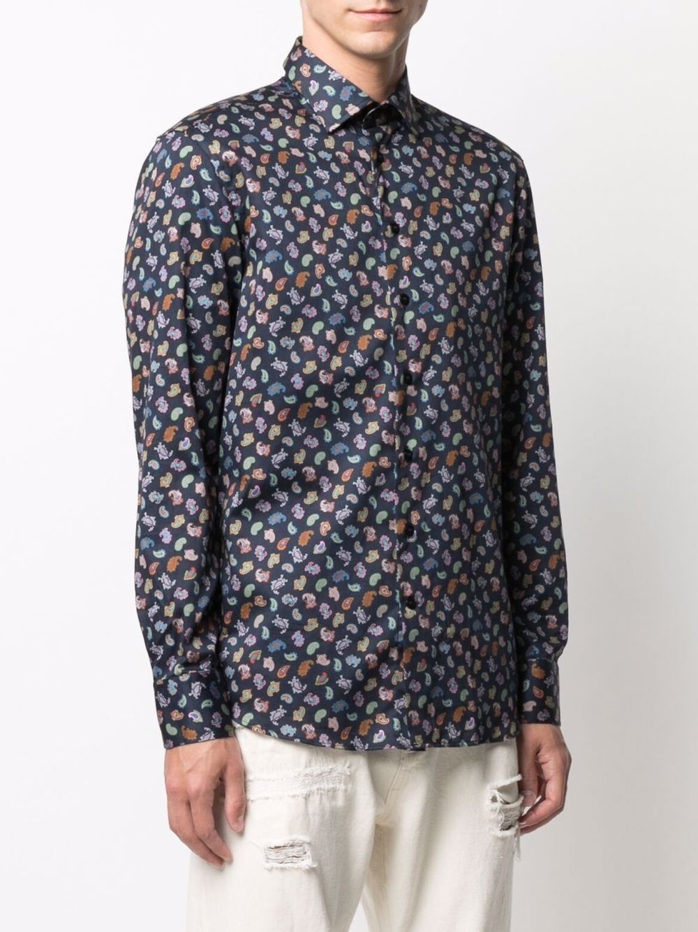 paisley-print cotton shirt - 3