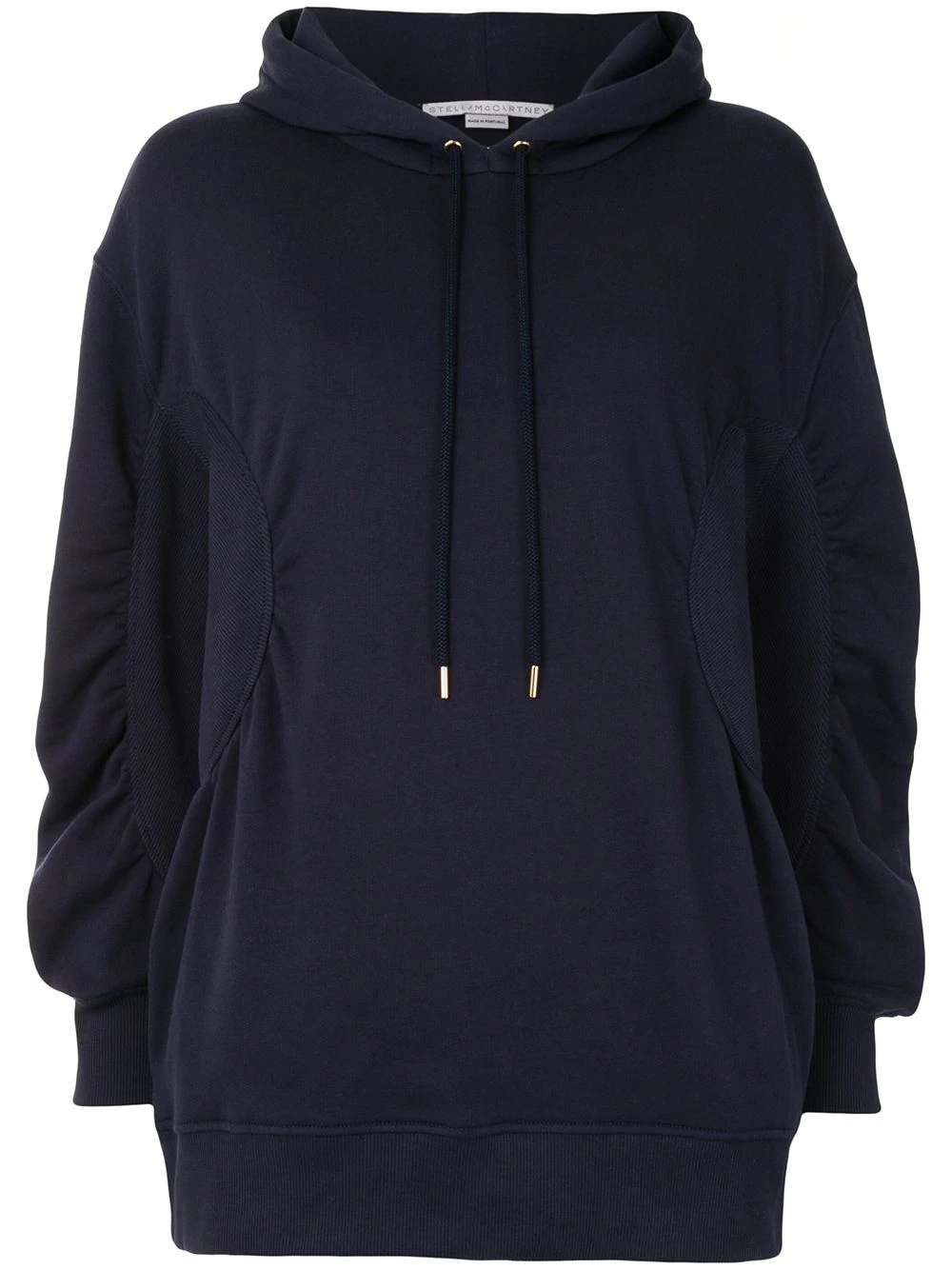 ruched-detail oversized hoodie - 1