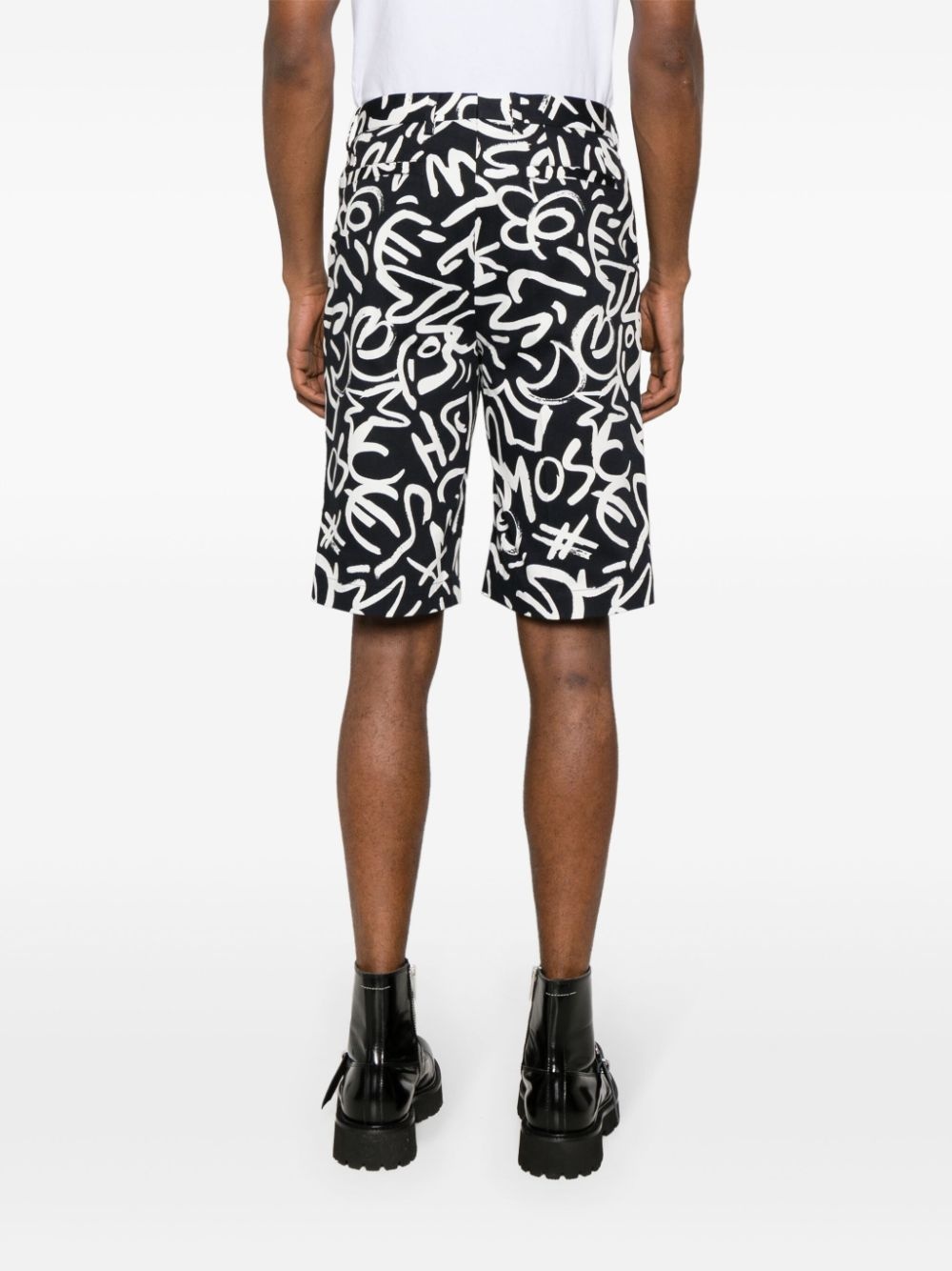 monogram-print chino shorts - 4