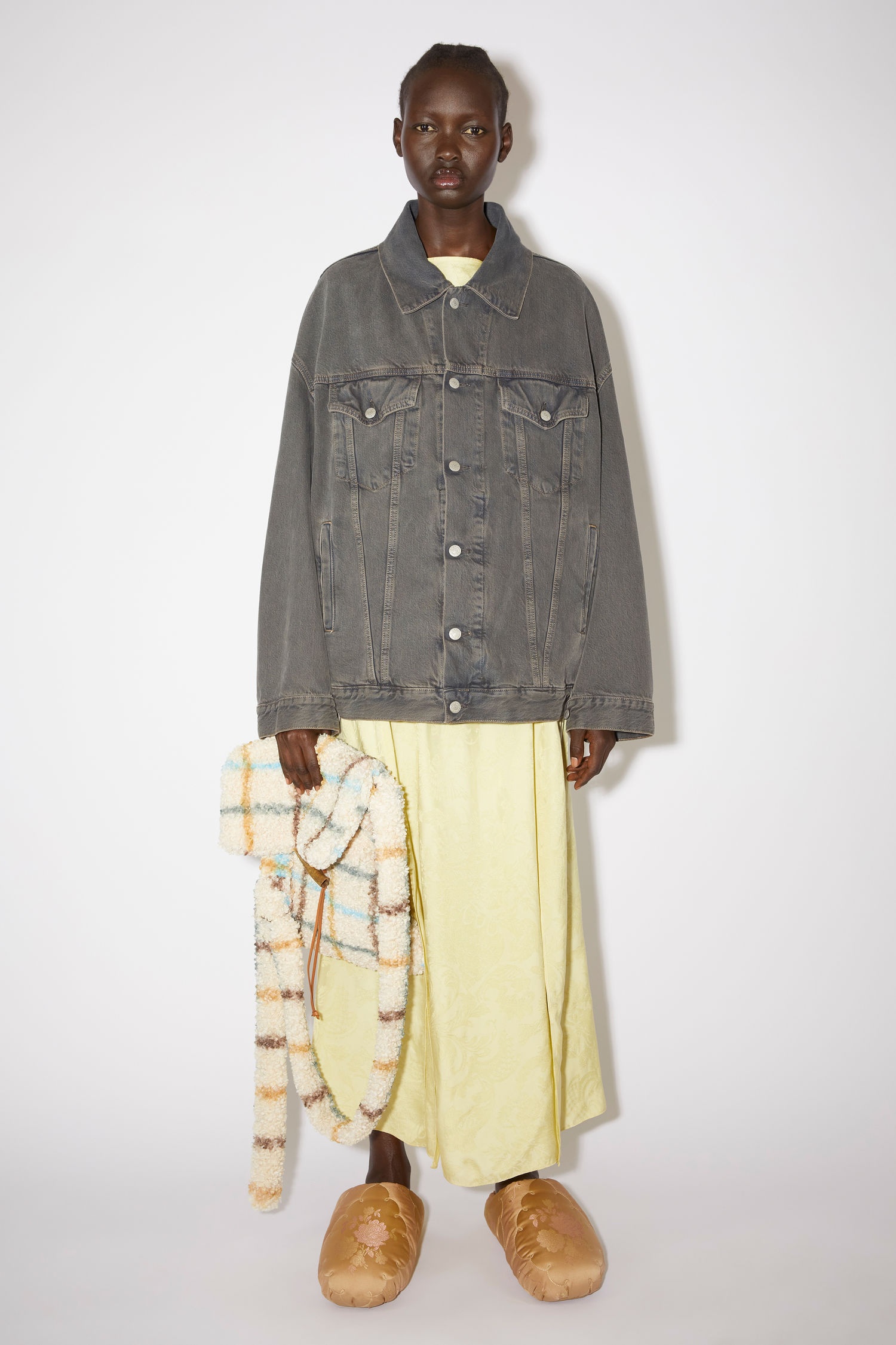 Loose fit denim jacket - Blue/green - 2