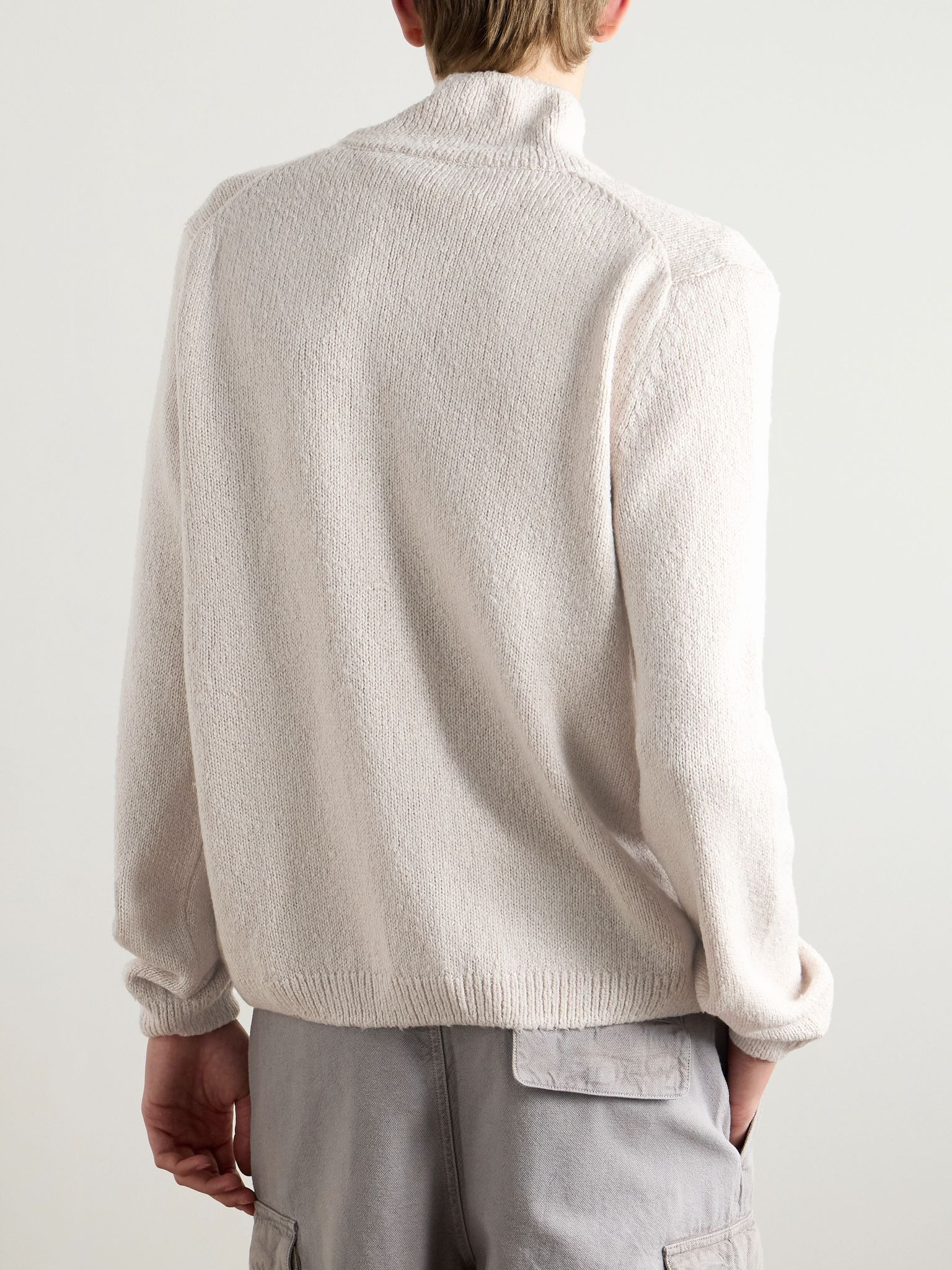 Float Silk Zip-Up Cardigan Neutral - 3