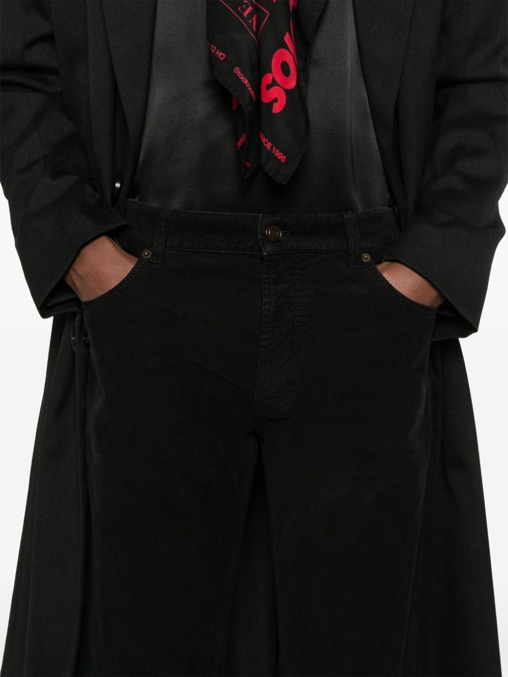 corduroy tapered trousers - 5
