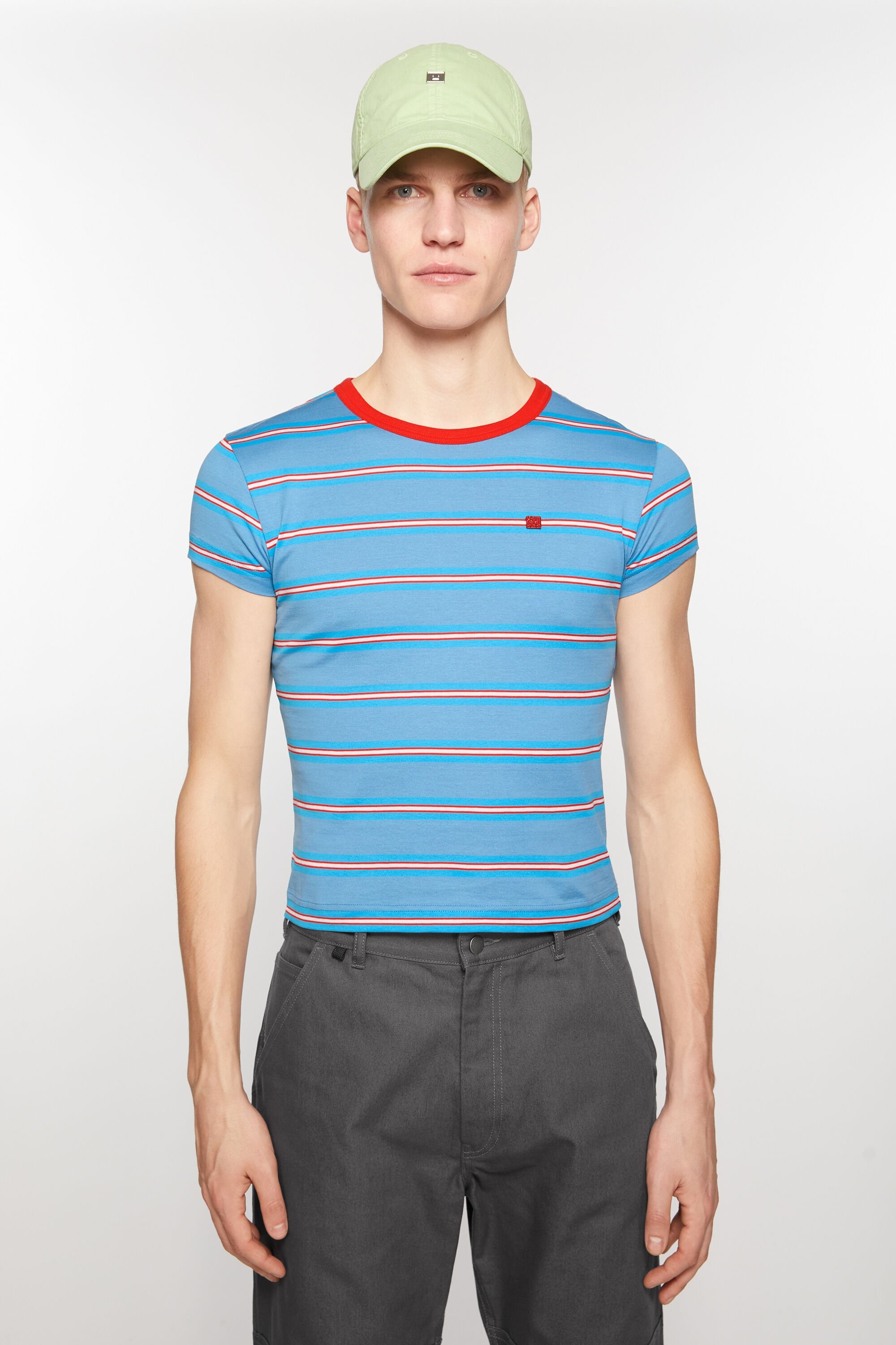 Crew neck t-shirt - Fitted fit - Sea Blue - 2