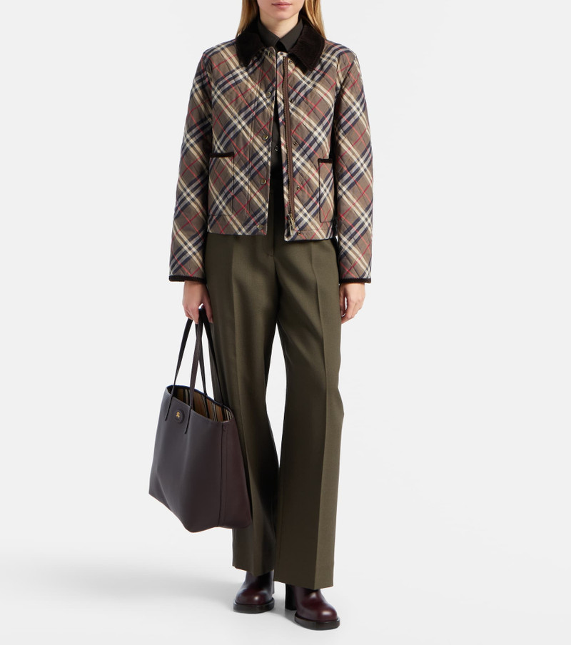 Burberry Reversible Burberry Check Medium leather tote bag outlook