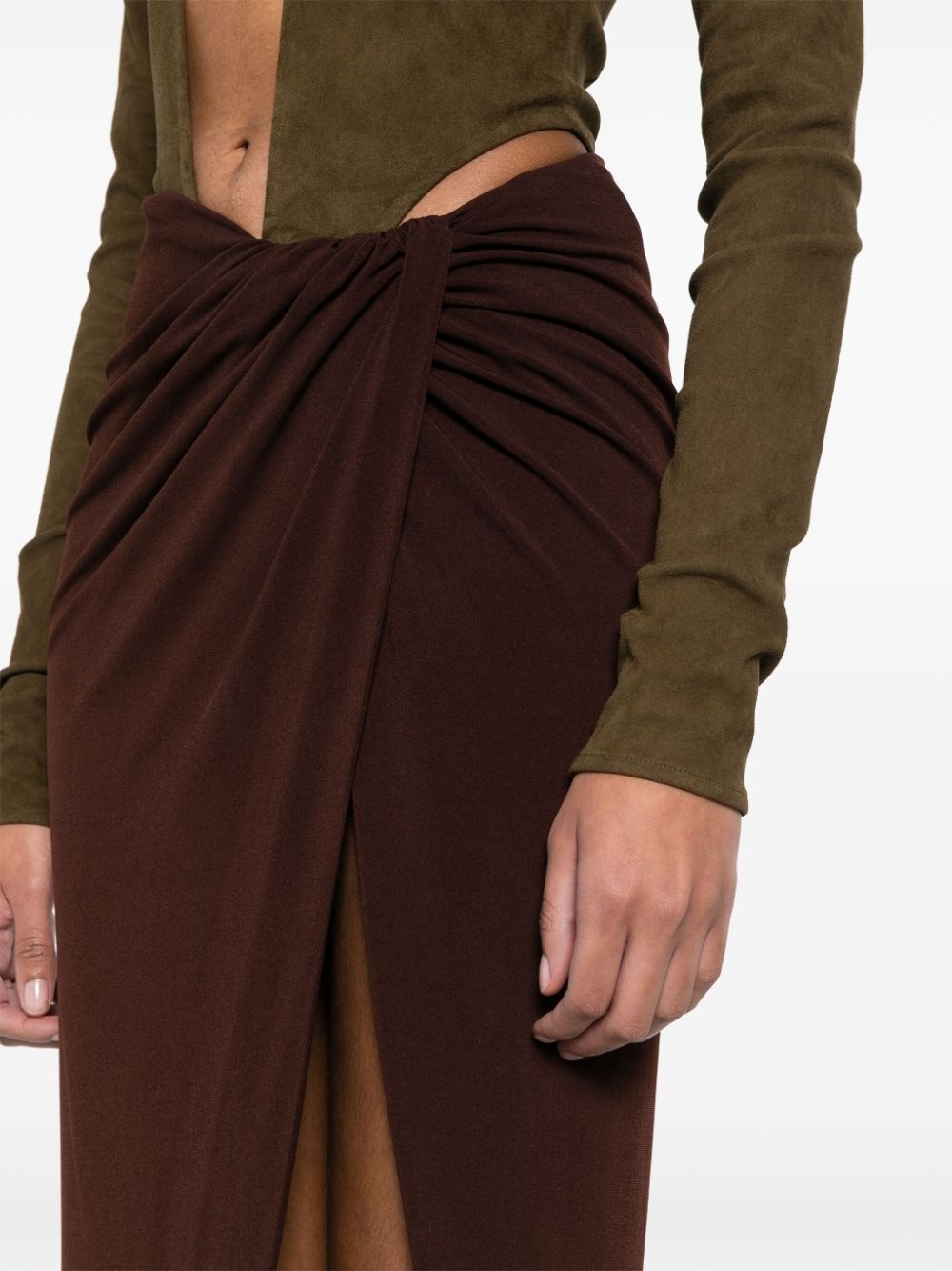 draped maxi skirt - 5