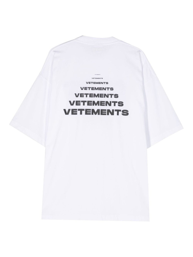 VETEMENTS logo-print cotton T-shirt outlook