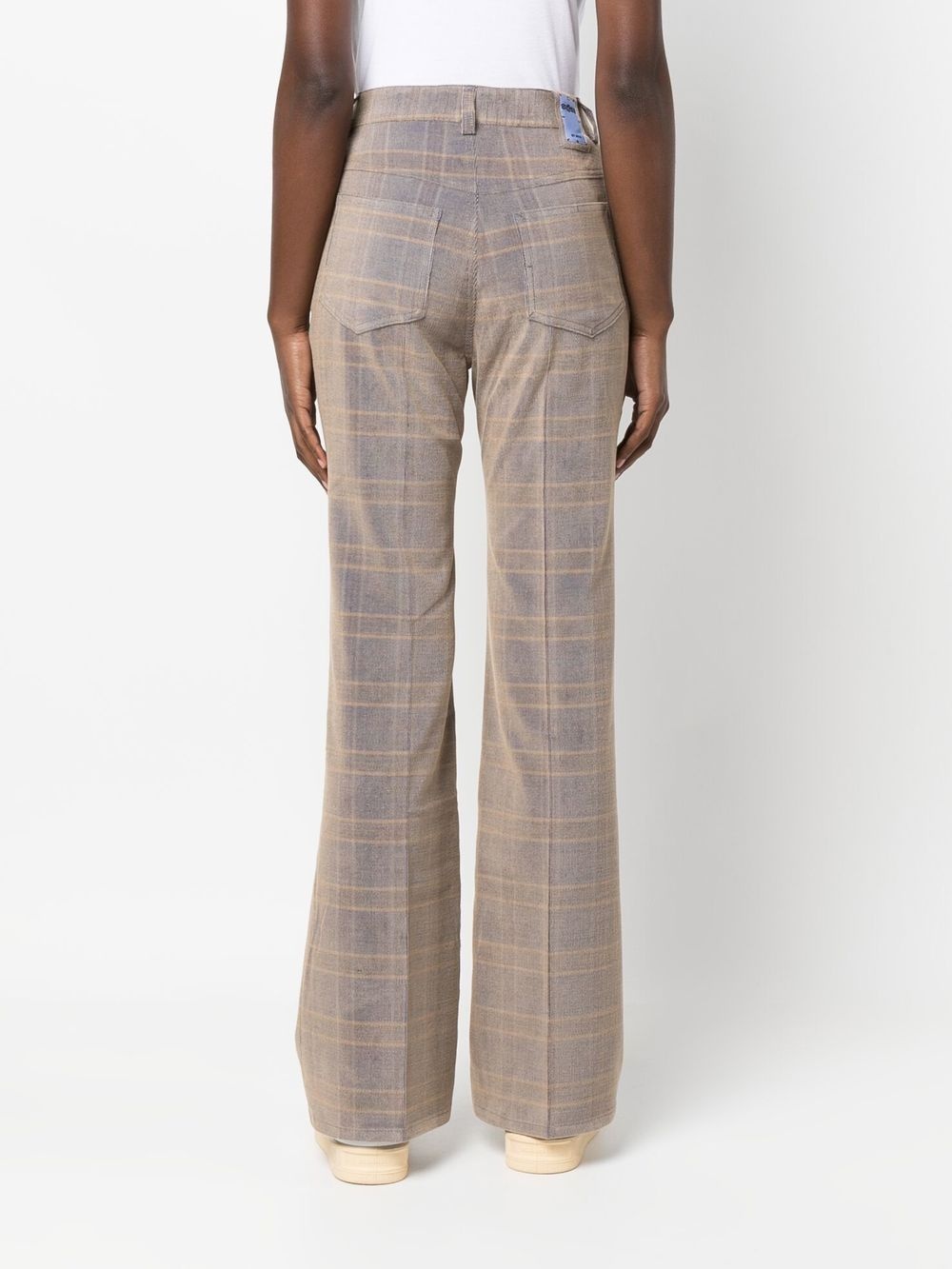 high-waisted flared pants - 4