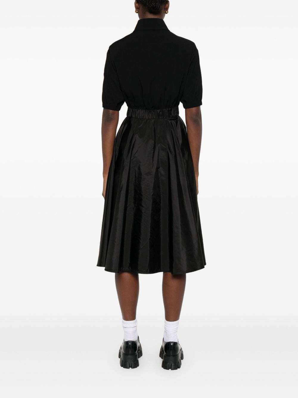 zip-up pleated midi dress - 4