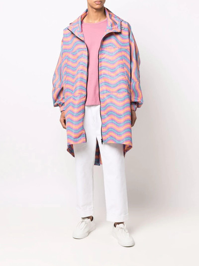 Mackintosh Mist wave print raincoat outlook