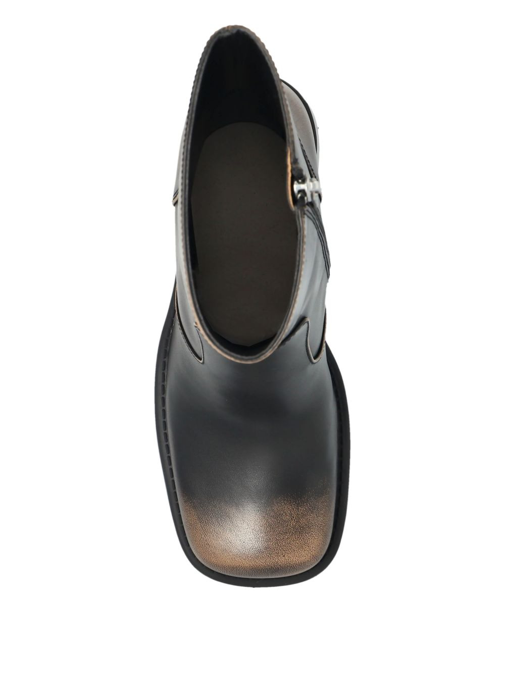 leather block-heel ankle boots - 3