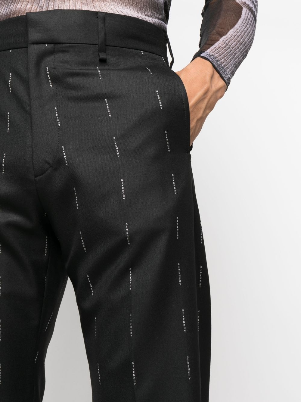 logo-print straight-leg trousers - 5