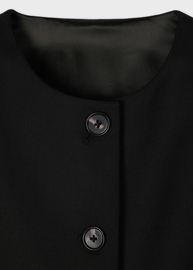 Paul Smith Women's A Suit To Travel In - Black Collarless Jacket outlook