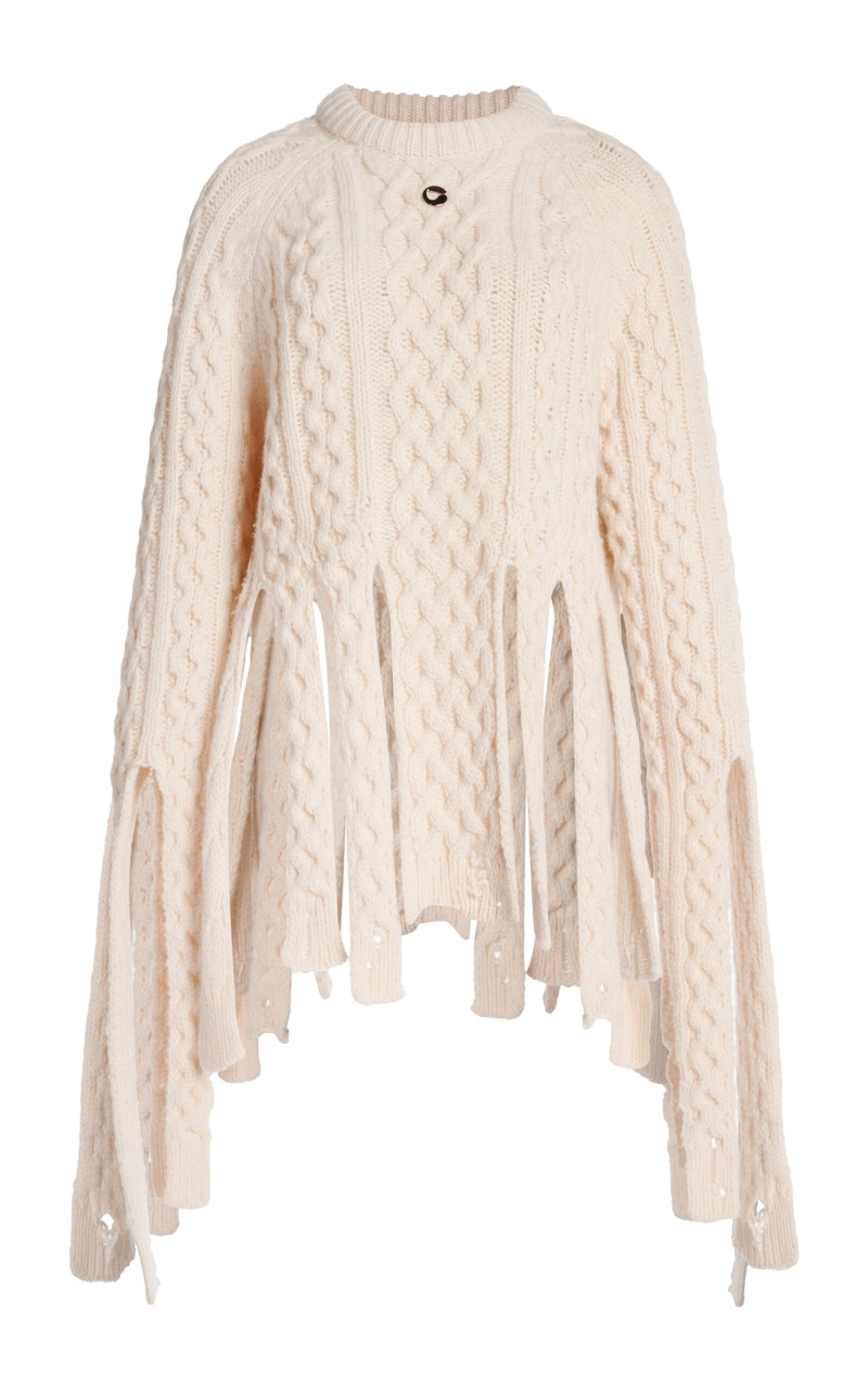 Shredded Wool Sweater ivory 1