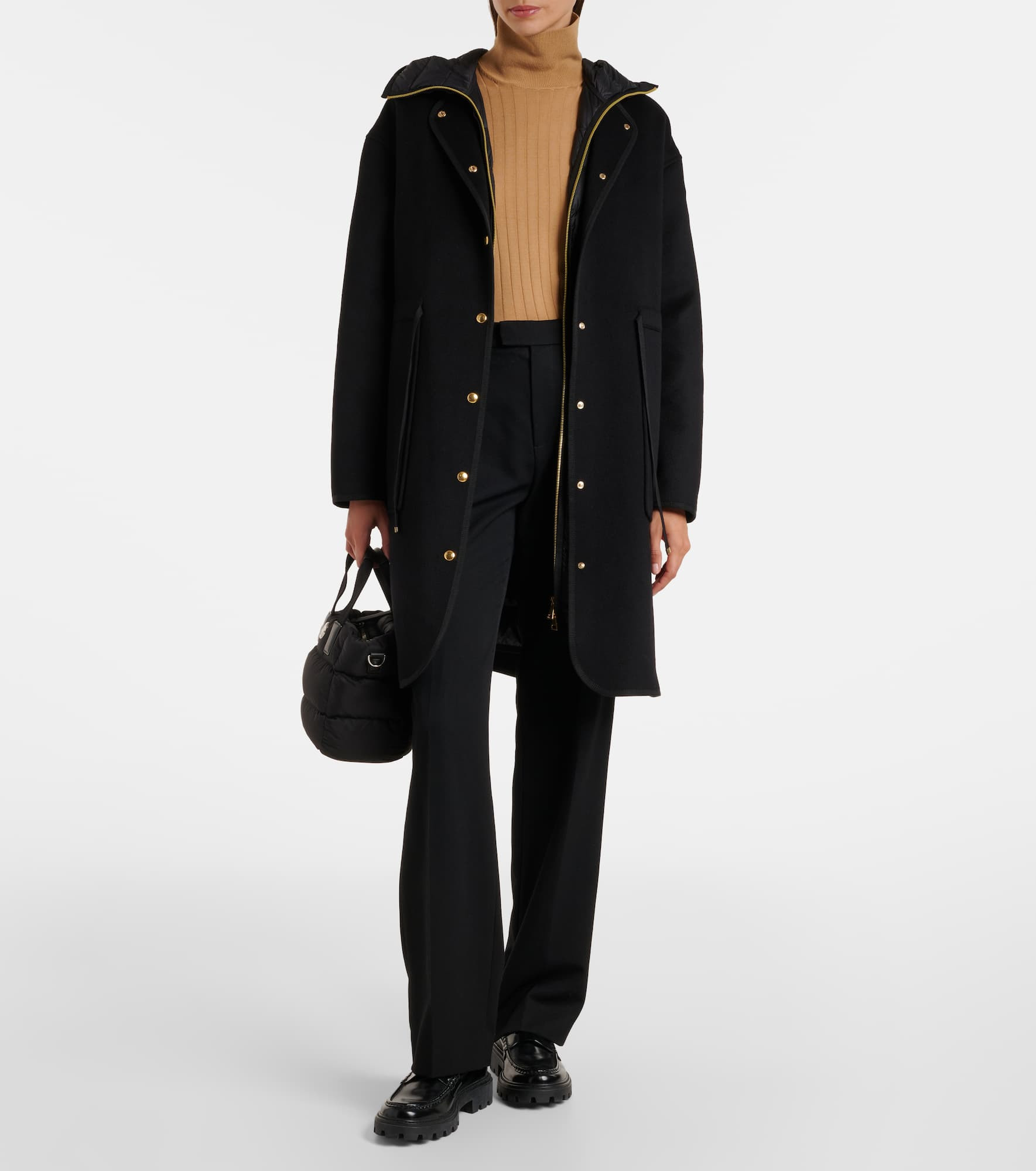 Reversible wool and cashmere coat - 2