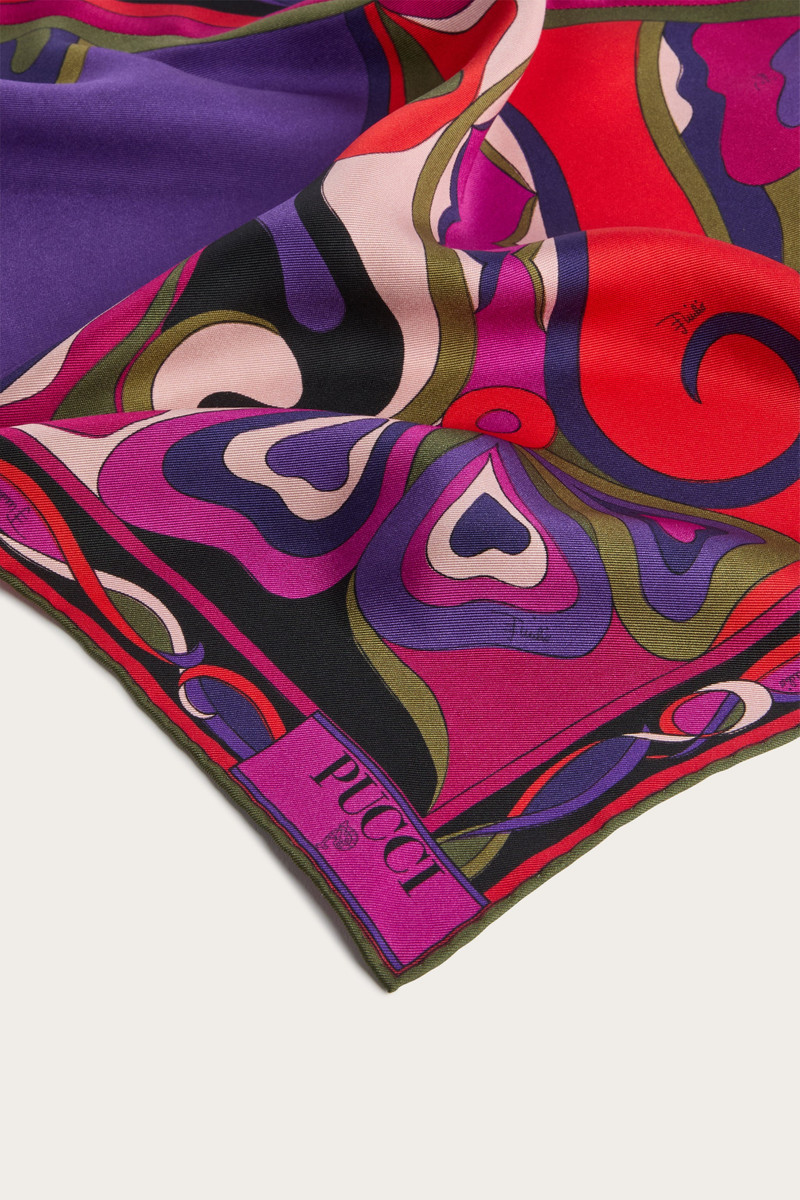 ORCHIDEE PRINT SILK TWILL SCARF 4