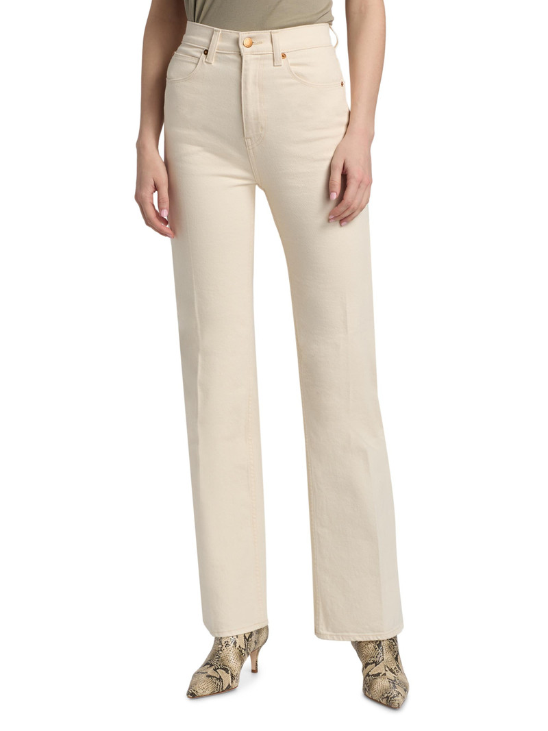 Women's The Crease Bootcut Jeans - Ecru 3