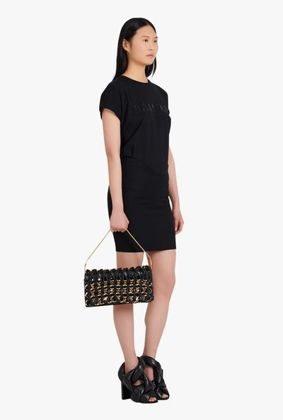 Balmain Black and gold braided leather Ely clutch bag outlook