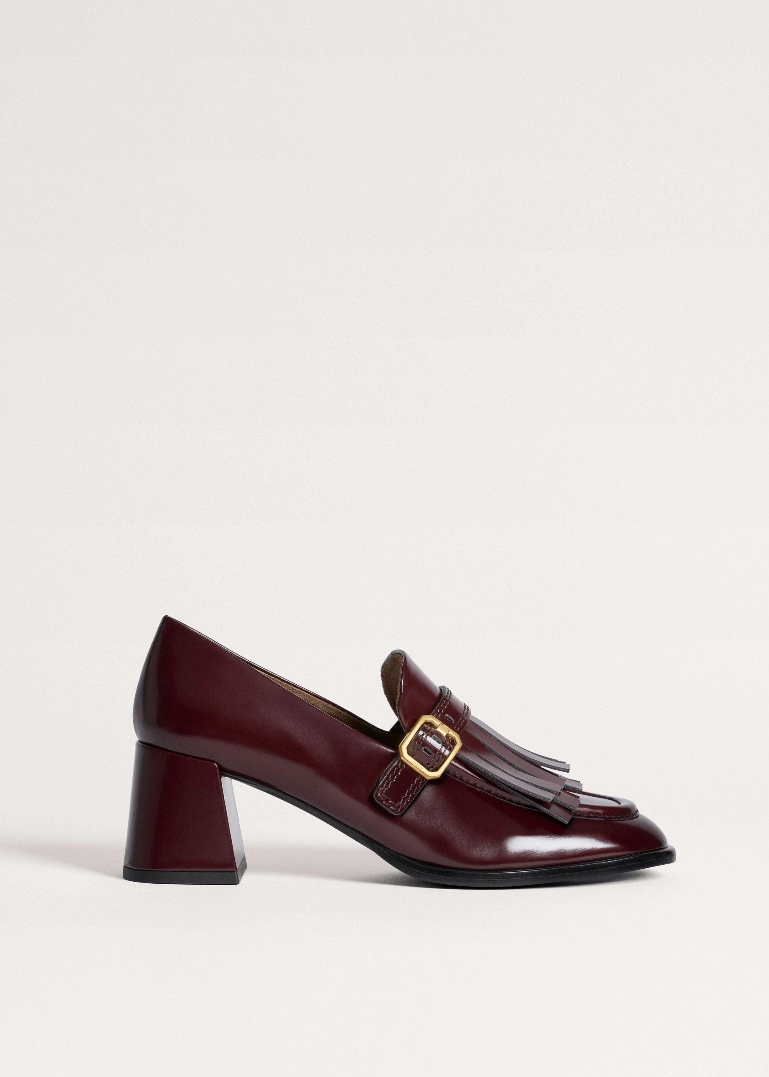 Fringe Block Heel Loafer - 1