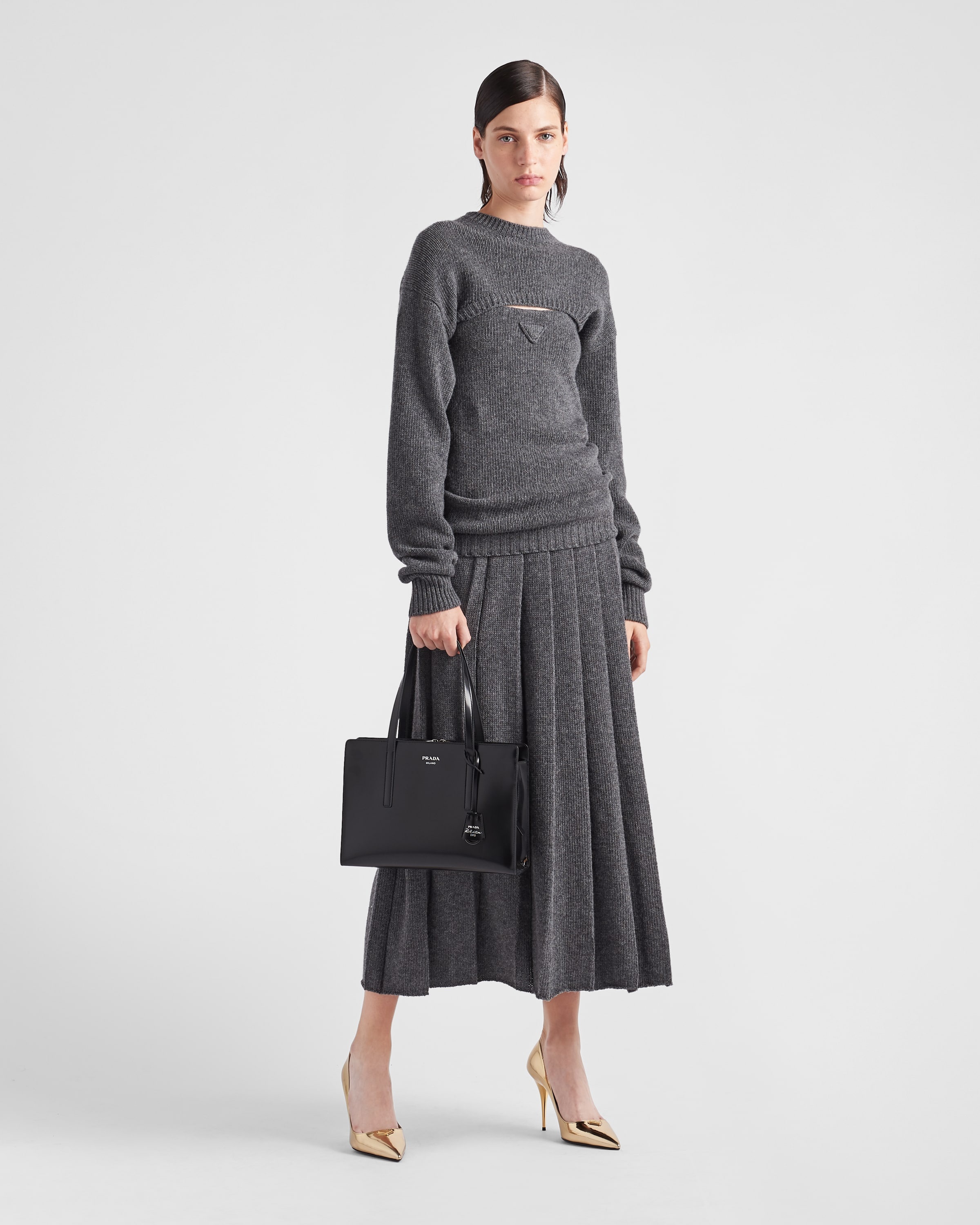 Cashmere and wool sweater with top - 2