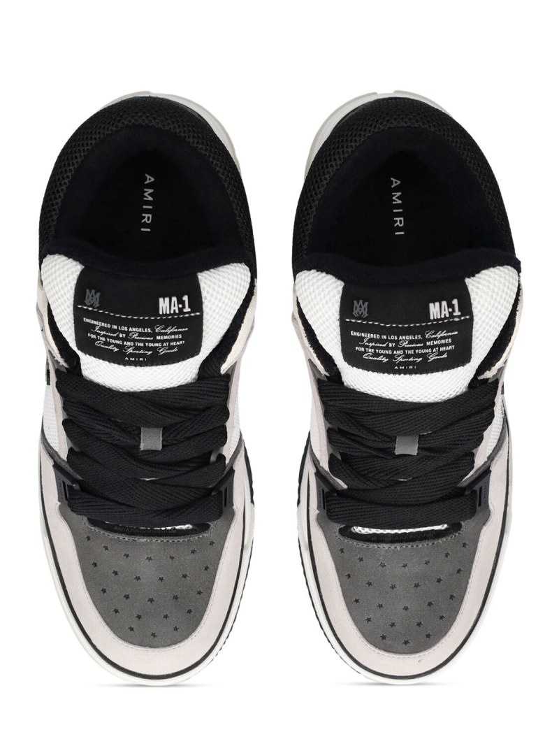 MA-1 leather low top sneakers - 5