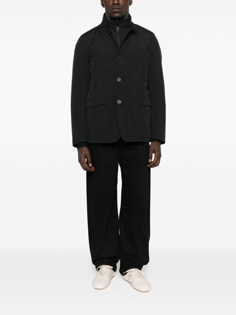 Herno button-fastening stand-collar jacket outlook