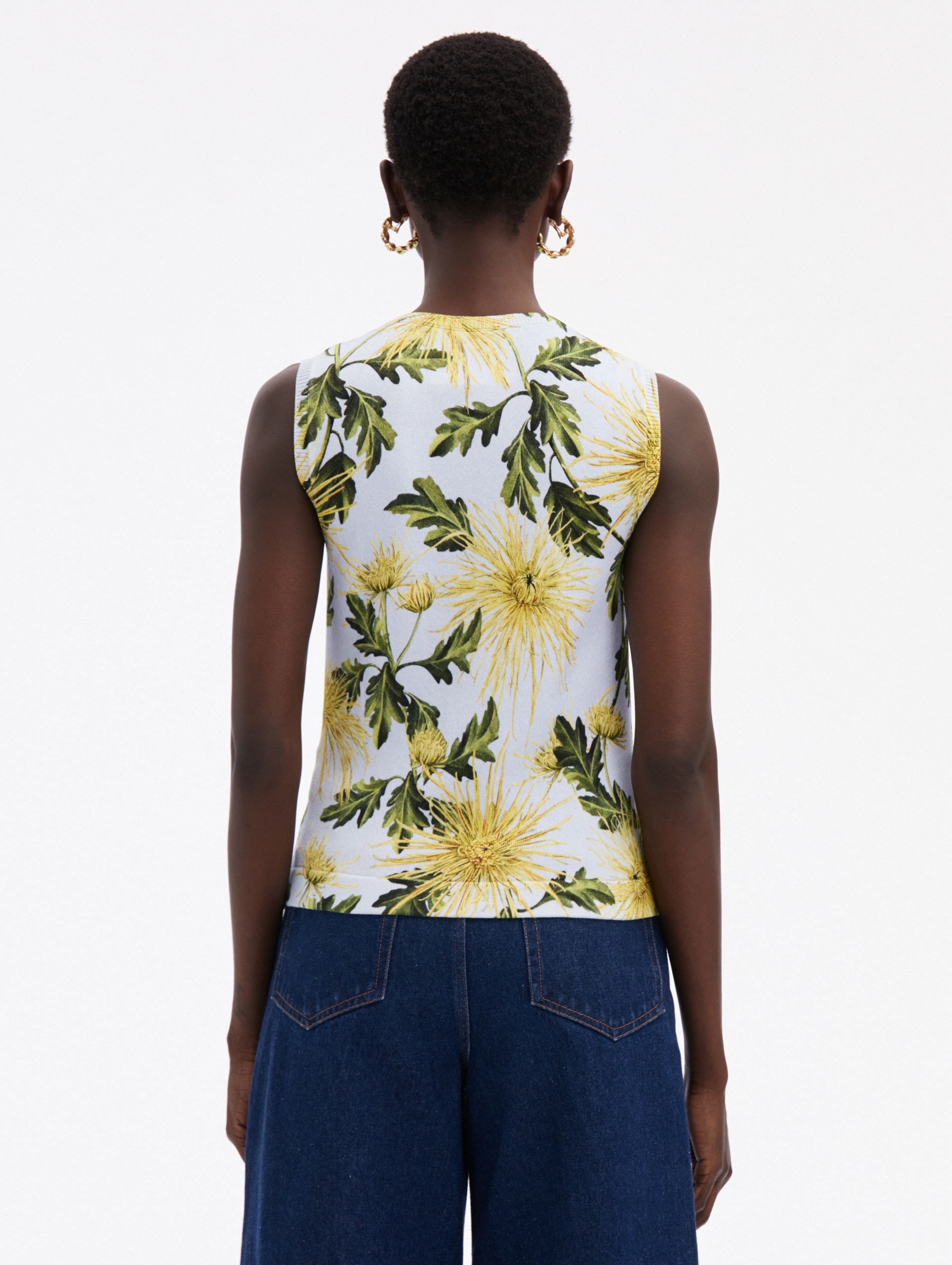 CHRYSANTHEMUM PRINTED TANK - 3