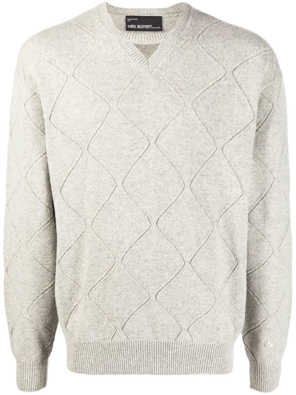 diamond-pattern jumper - 1