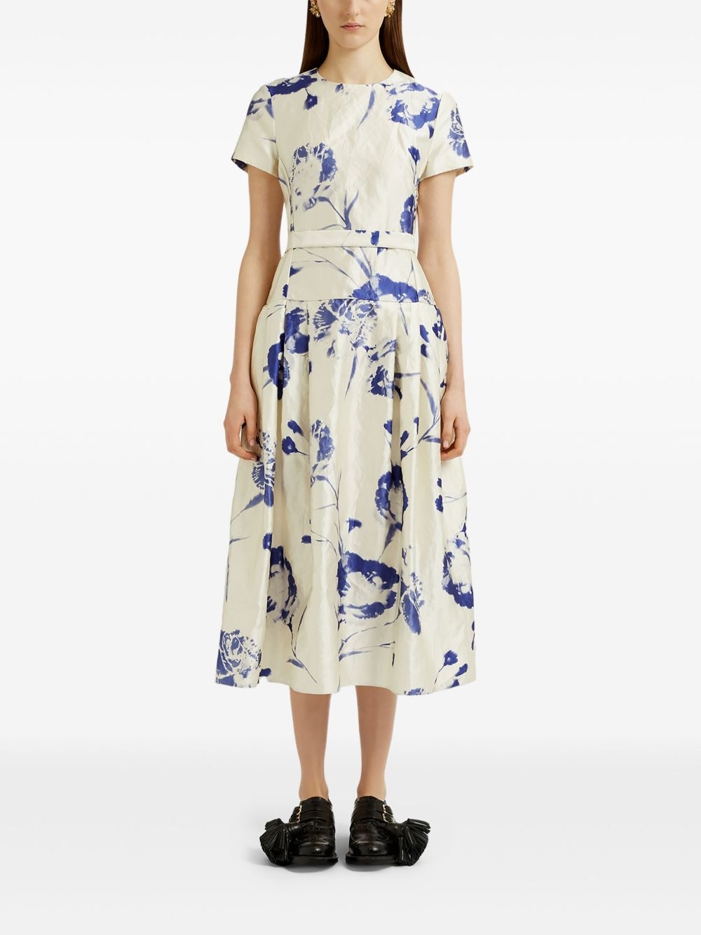 floral-print tea dress - 3