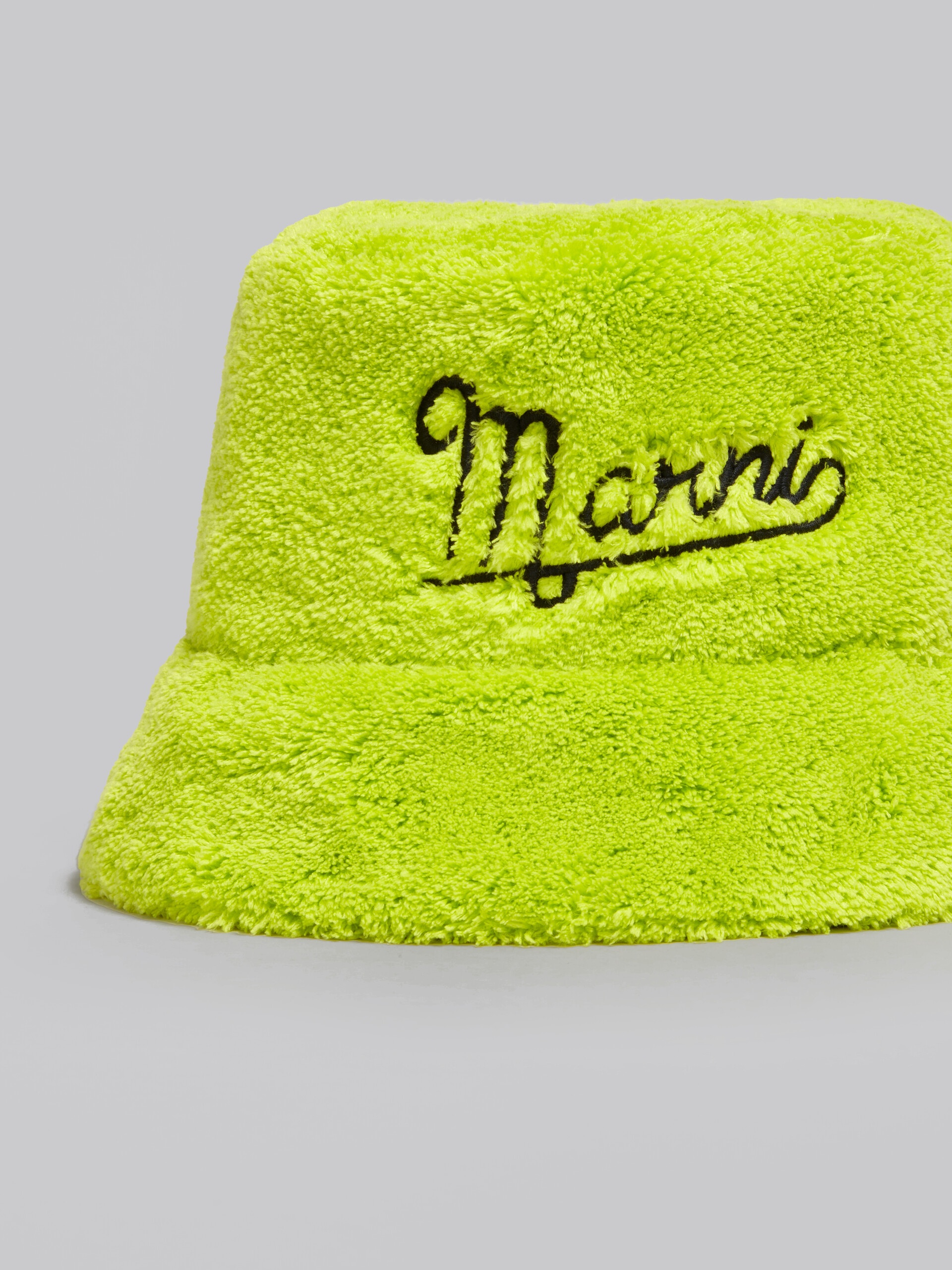 GREEN TERRY BUCKET HAT WITH LOGO - 4