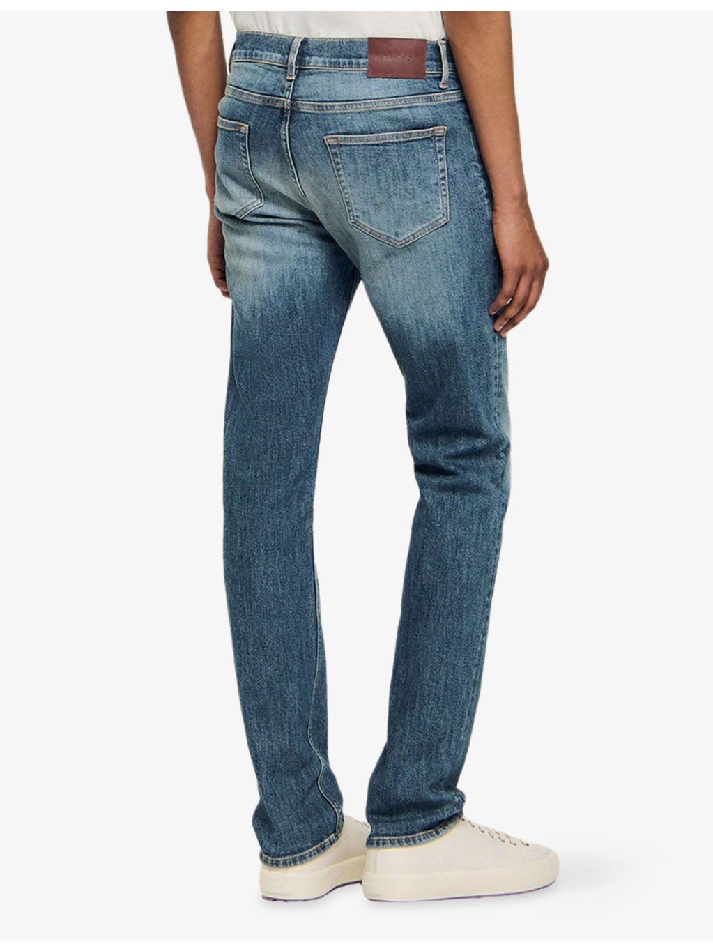 Faded-Wash Slim-Fit Denim Jeans - 4