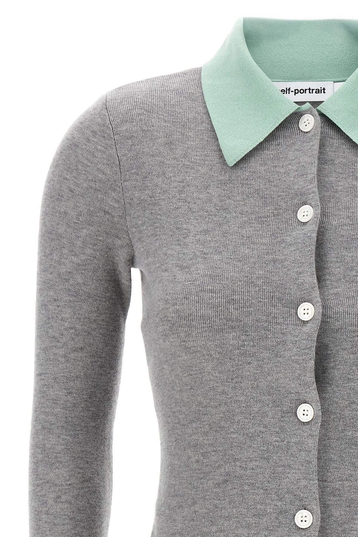 'Grey Merino Wool' cardigan - 3