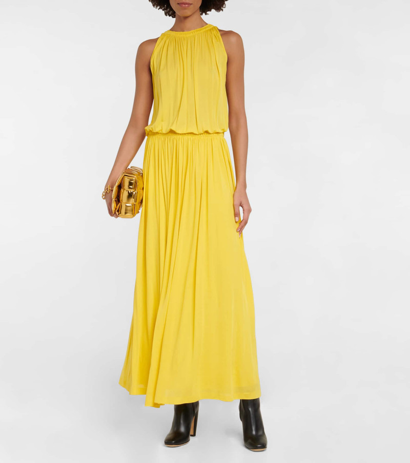 Loro Piana Draped chiffon maxi dress outlook