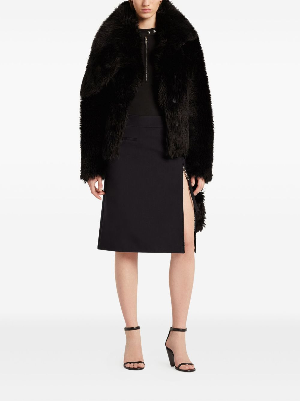 fluffy cropped jacket - 2